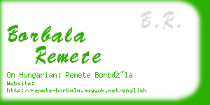 borbala remete business card